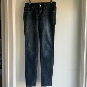 Dark denim skinny jeans